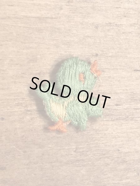 70年代頃の小鳥のビンテージの刺繡ワッペン