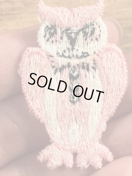 70’sのフクロウのヴィンテージの刺繡パッチ