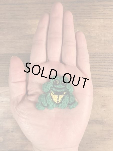 70年代頃のカエルのビンテージの刺繡ワッペン