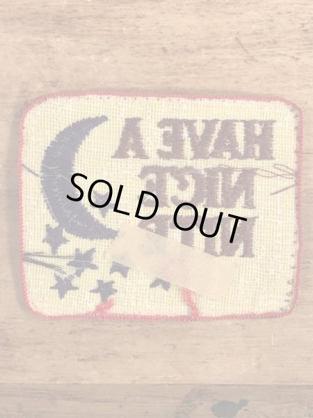 70’sのメッセージが書かれたヴィンテージの刺繡パッチ