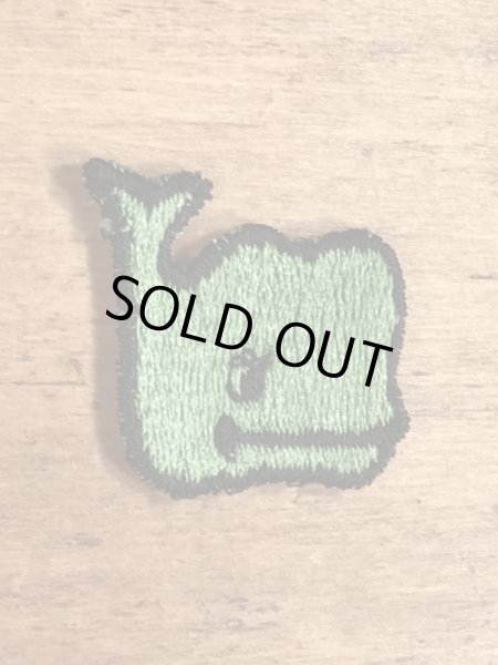 70年代頃のクジラのビンテージの刺繡ワッペン