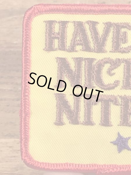 70年代頃のメッセージが書かれたビンテージの刺繡ワッペン