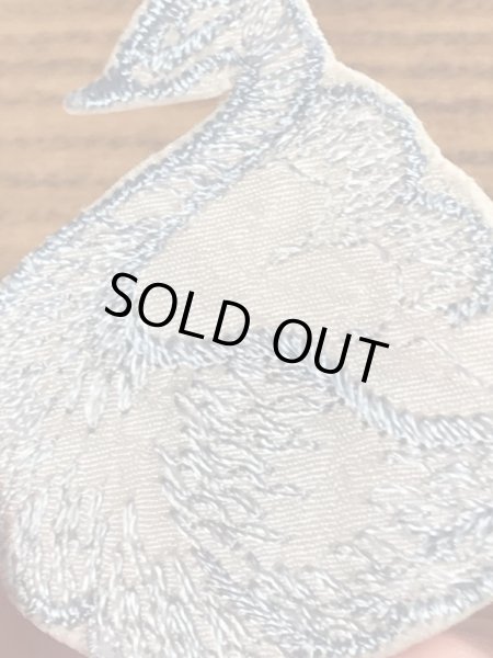 70年代頃の白鳥のビンテージの刺繡ワッペン