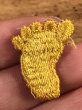 70年代頃の足跡のビンテージの刺繡ワッペン