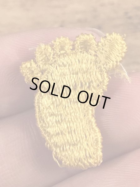 70年代頃の足跡のビンテージの刺繡ワッペン