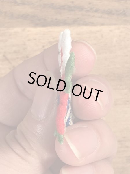 70年代頃の花のビンテージの刺繡ワッペン