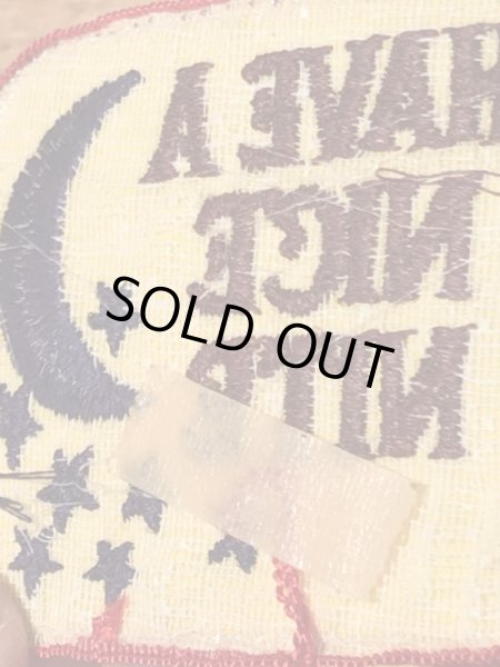 70’sのメッセージが書かれたヴィンテージの刺繡パッチ