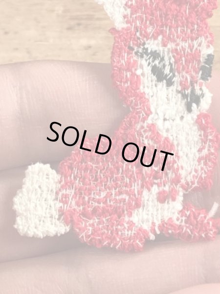 70年代頃のウサギのビンテージの刺繡ワッペン