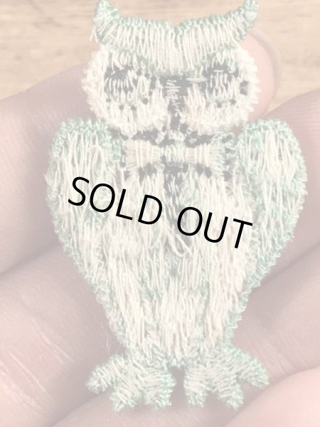 70’sのフクロウのヴィンテージの刺繡パッチ