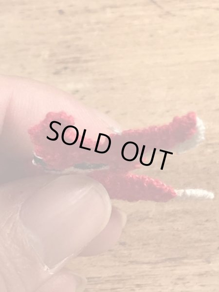 70年代頃のウサギのビンテージの刺繡ワッペン