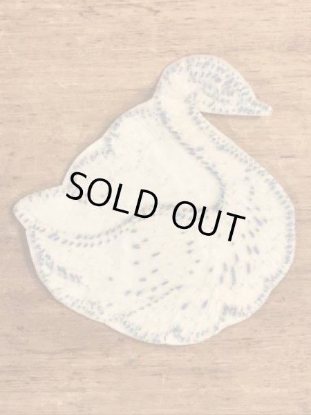 70’sの白鳥のヴィンテージの刺繡パッチ