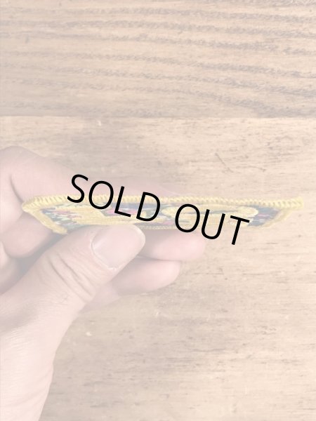 70’sの花柄のラブと書かれたヴィンテージの刺繡パッチ