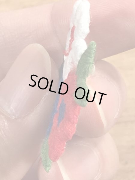 70年代頃の花のビンテージの刺繡ワッペン