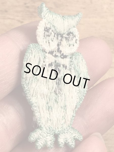 70’sのフクロウのヴィンテージの刺繡パッチ