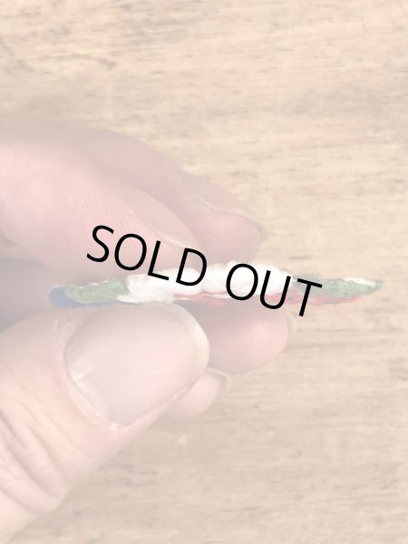 70’sのフラワーのヴィンテージの刺繡パッチ