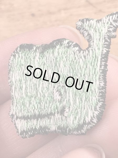 70年代頃のクジラのビンテージの刺繡ワッペン