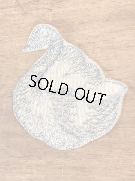 70’sの白鳥のヴィンテージの刺繡パッチ