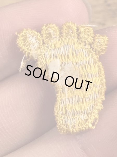 70’sの足跡のヴィンテージの刺繡パッチ