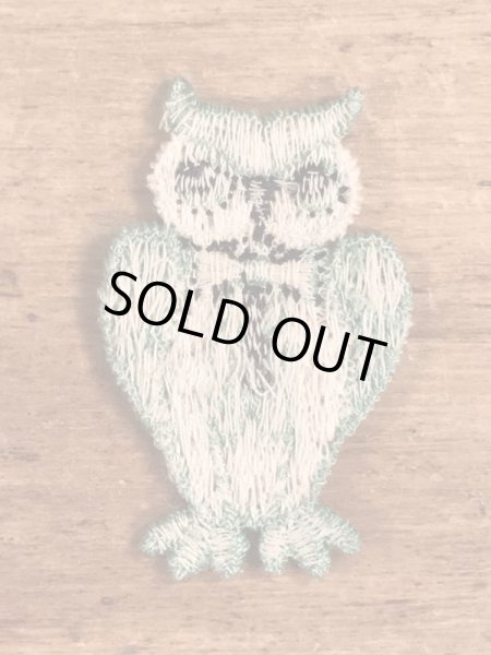70’sのフクロウのヴィンテージの刺繡パッチ