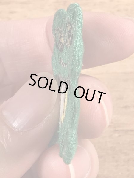 70’sの蛙のヴィンテージの刺繡パッチ