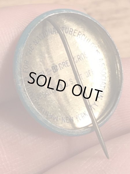 30〜40’sの総主教クロスのサンタクロースのヴィンテージの缶バッチ