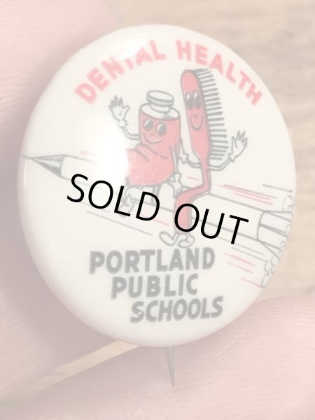 40年代頃の歯科衛生スクールのビンテージの缶バッチ