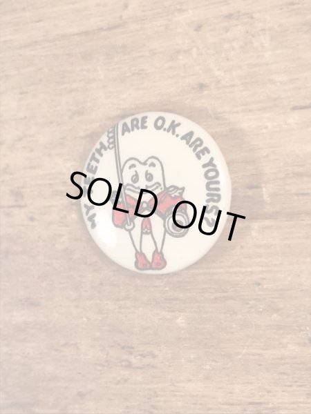 40’s頃の歯科衛生スクールのヴィンテージの缶バッチ