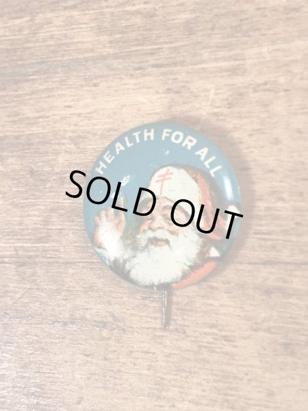 30〜40’sの総主教クロスのサンタクロースのヴィンテージの缶バッチ