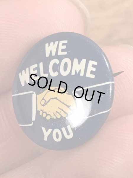 〜40’s頃のシェイクハンドのヴィンテージの缶バッチ