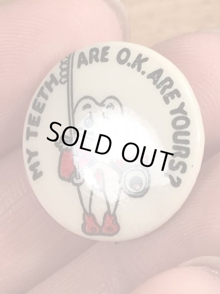 40’s頃の歯科衛生スクールのヴィンテージの缶バッチ