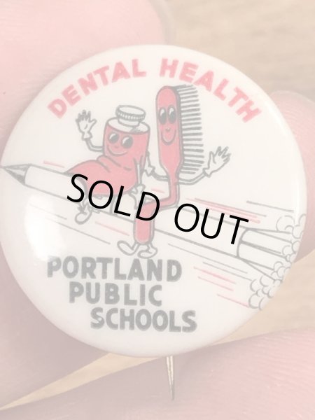 40年代頃の歯科衛生スクールのビンテージの缶バッチ