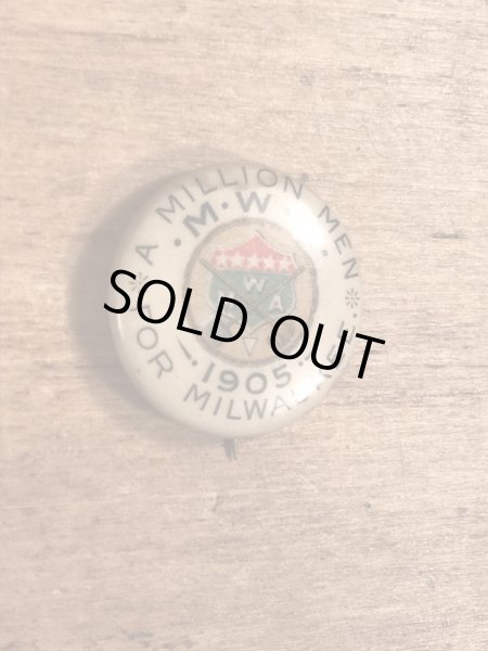 1900年代頃のアメリカの共済組合のビンテージの缶バッチ