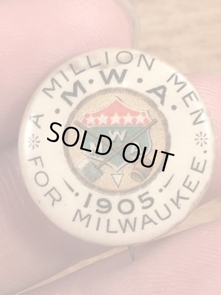 1900年代頃のアメリカの共済組合のビンテージの缶バッチ