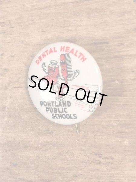 40’s頃の歯科衛生スクールのヴィンテージの缶バッジ