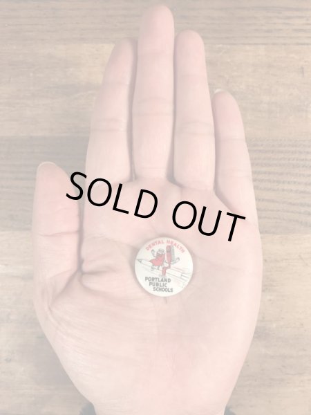 40年代頃の歯科衛生スクールのビンテージの缶バッチ