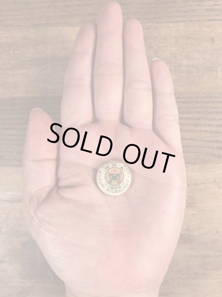 1900年代頃のアメリカの共済組合のビンテージの缶バッチ