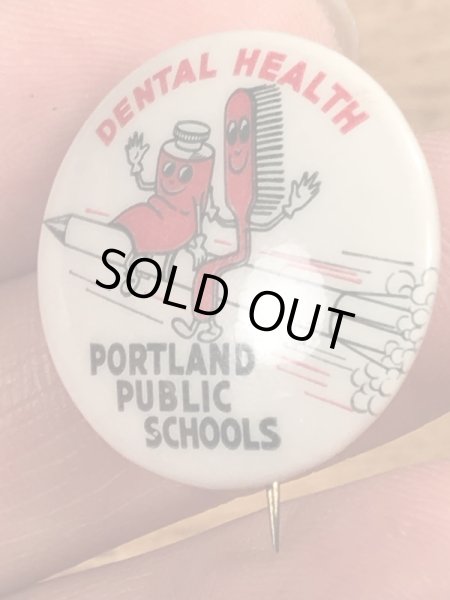 40’s頃の歯科衛生スクールのヴィンテージの缶バッジ