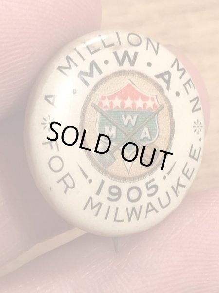 1900年代頃のアメリカの共済組合のビンテージの缶バッチ