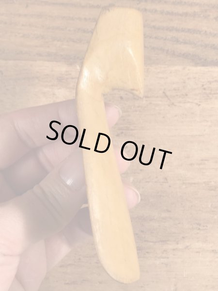 50年代頃のハンドペイントのウッド製のビンテージのシューホーン