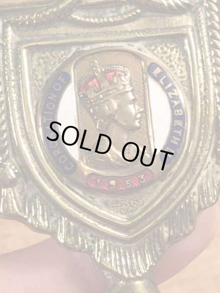 50年代頃のエリザベス2世が描かれたビンテージのシューホーン