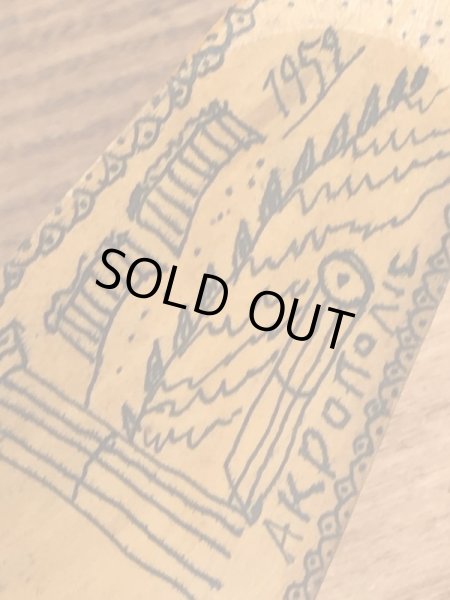 50年代頃のハンドペイントのウッド製のビンテージのシューホーン