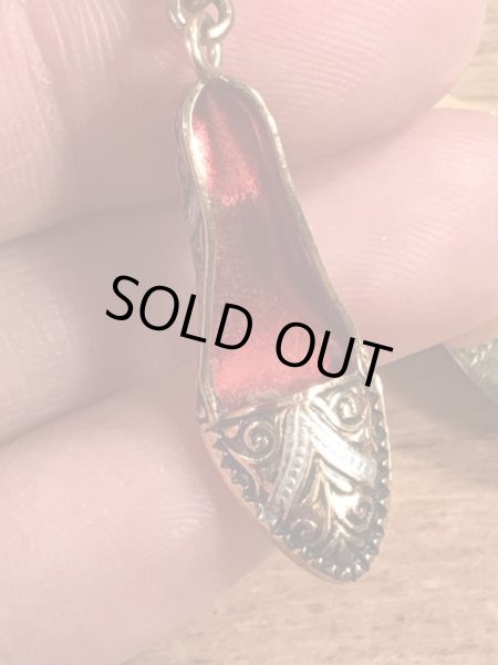 50年代頃のアールデコ調のハイヒールのチャームが付いたビンテージのシューホーン