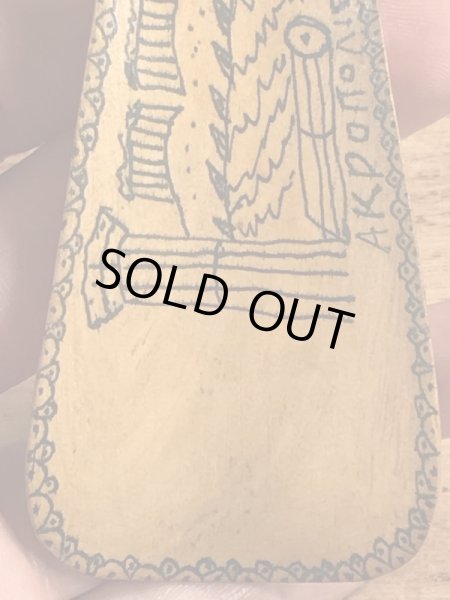 50’s頃のハンドペイントのウッド製のヴィンテージの靴ベラ