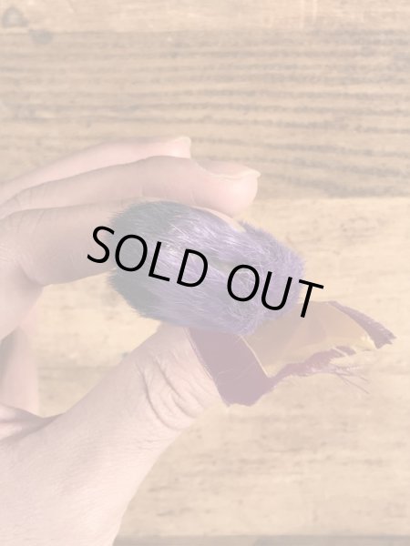 50’s頃のラビットフットのヴィンテージの缶バッチ付きのキーホルダー