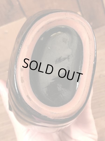 50’s頃の陶器製のスカルのヴィンテージのポイズンボトル