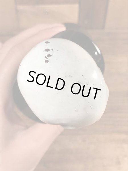 50年代頃の陶器製のスカルのビンテージのデカンタボトル