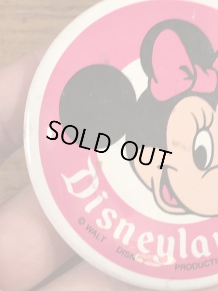 70年代頃のディズニーランドのミニーマウスのビンテージの缶バッジ
