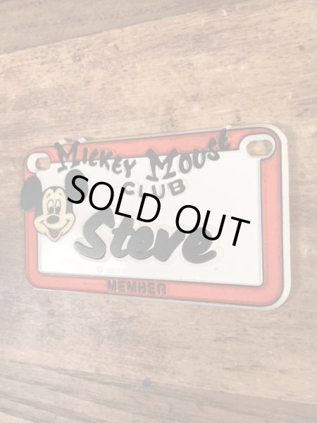 70’sのディズニーのミッキーマウスクラブのヴィンテージのネームプレート
