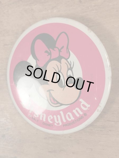 70’sのディズニーランドのミニーマウスのヴィンテージの缶バッチ