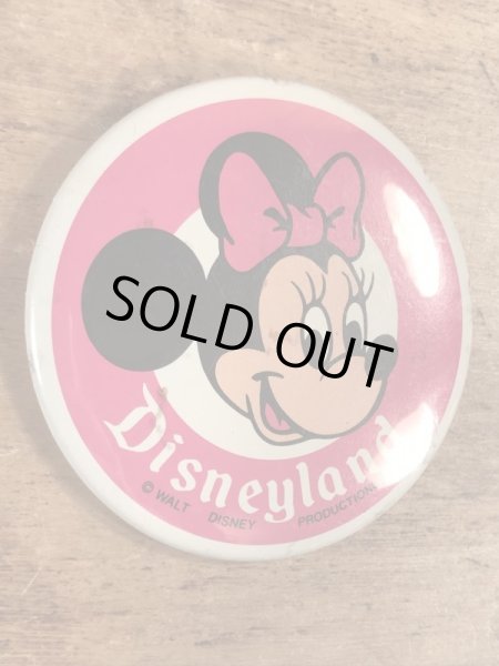 70年代頃のディズニーランドのミニーマウスのビンテージの缶バッジ